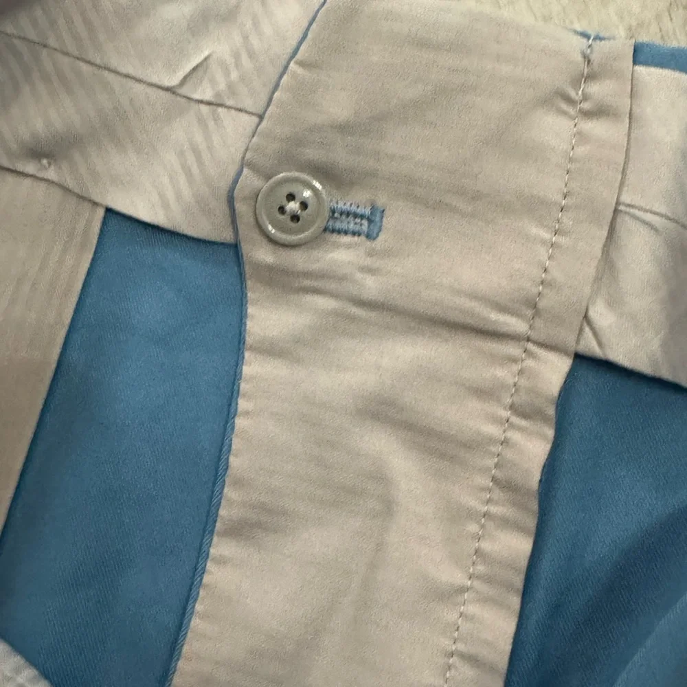 Louis Raphael Blue Flat Front Chino Shorts